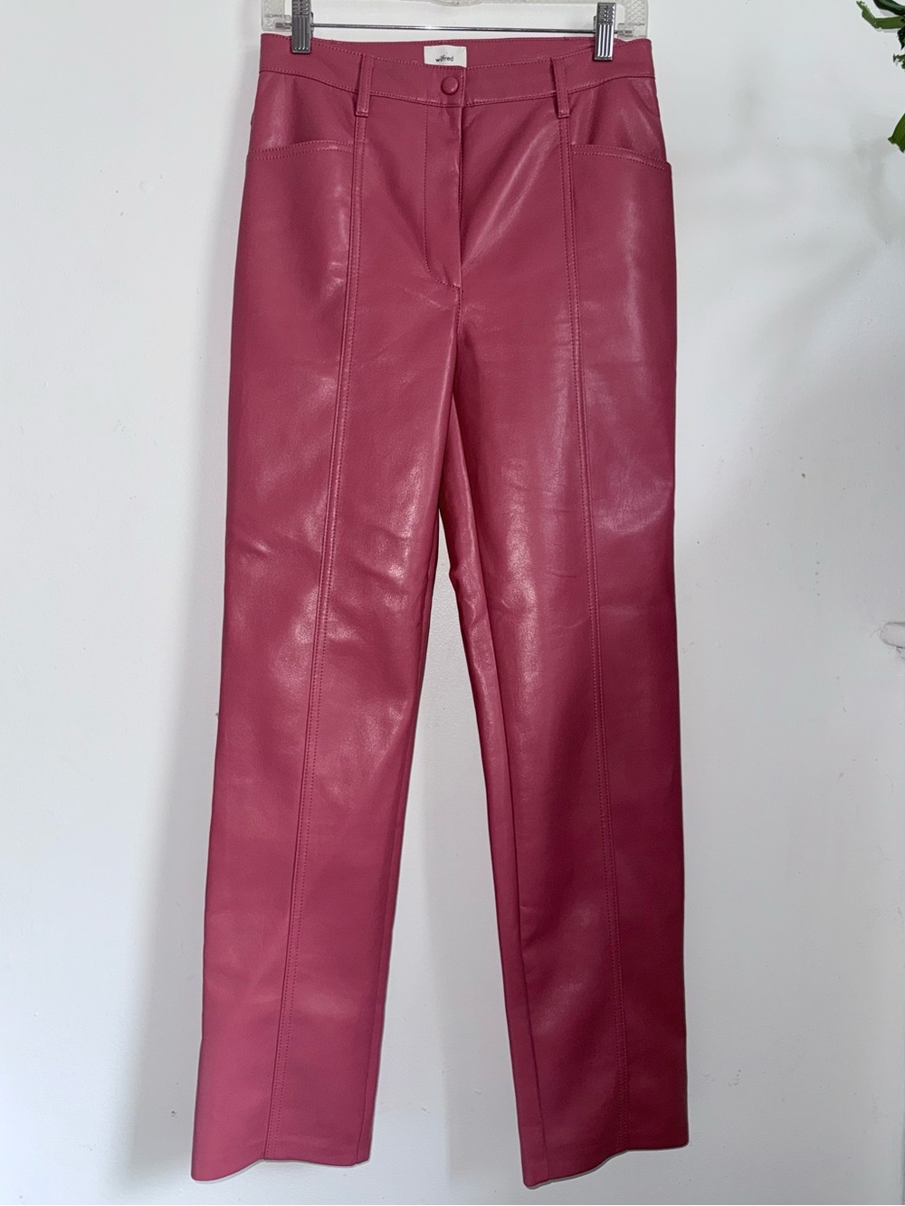 Wilfred REBEL High Waisted Faux Leather Pants Size 6